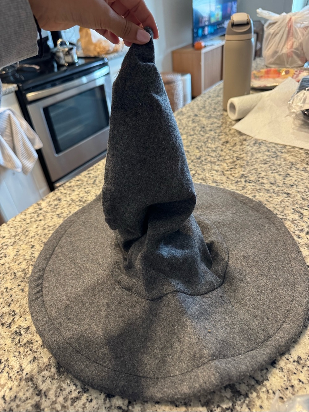 Gray Witch Hat Party Decoration - Unbranded